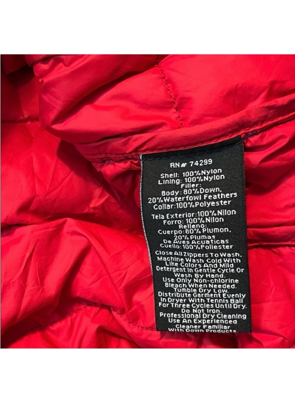 32 Degrees Down Vest - Boys M (10/12) - Navy Blue and Red Lightweight Puffer - Picture 5 of 10